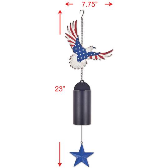 Sunset Vista Designs® 23" Metal Patriotic Eagle Garden Bell